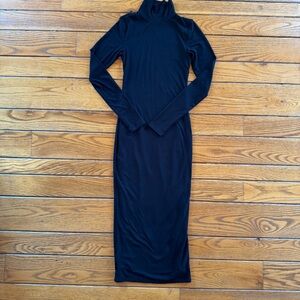 Good American Double-lined Jersey Turtleneck Dress